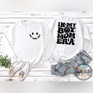 In my boy mom era sweatshirt
